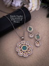 Fancy Designer Latest Oxodize Chain Pendant Set Wholesale Price In Surat
